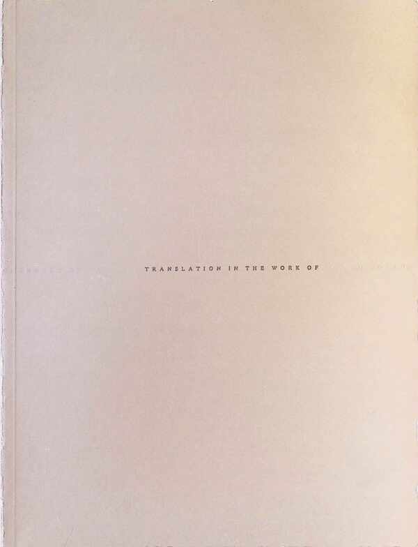 Exchange of meaning - Translation in the work - of Joseph Kosuth