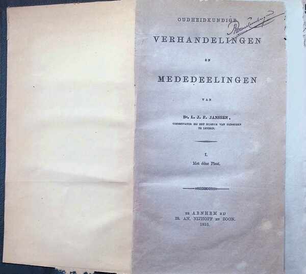 Oudheidkundige verhandelingen en mededelingen, 3 delen in één volume